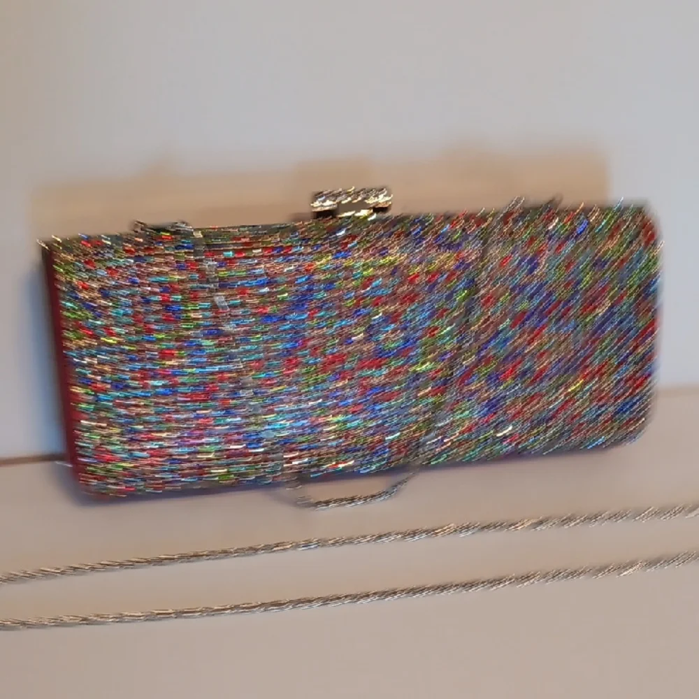 Vintage Colorful Glitter Clutch